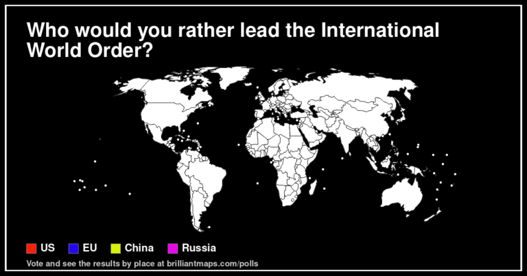 Who would you rather lead the International World Order? (map poll)