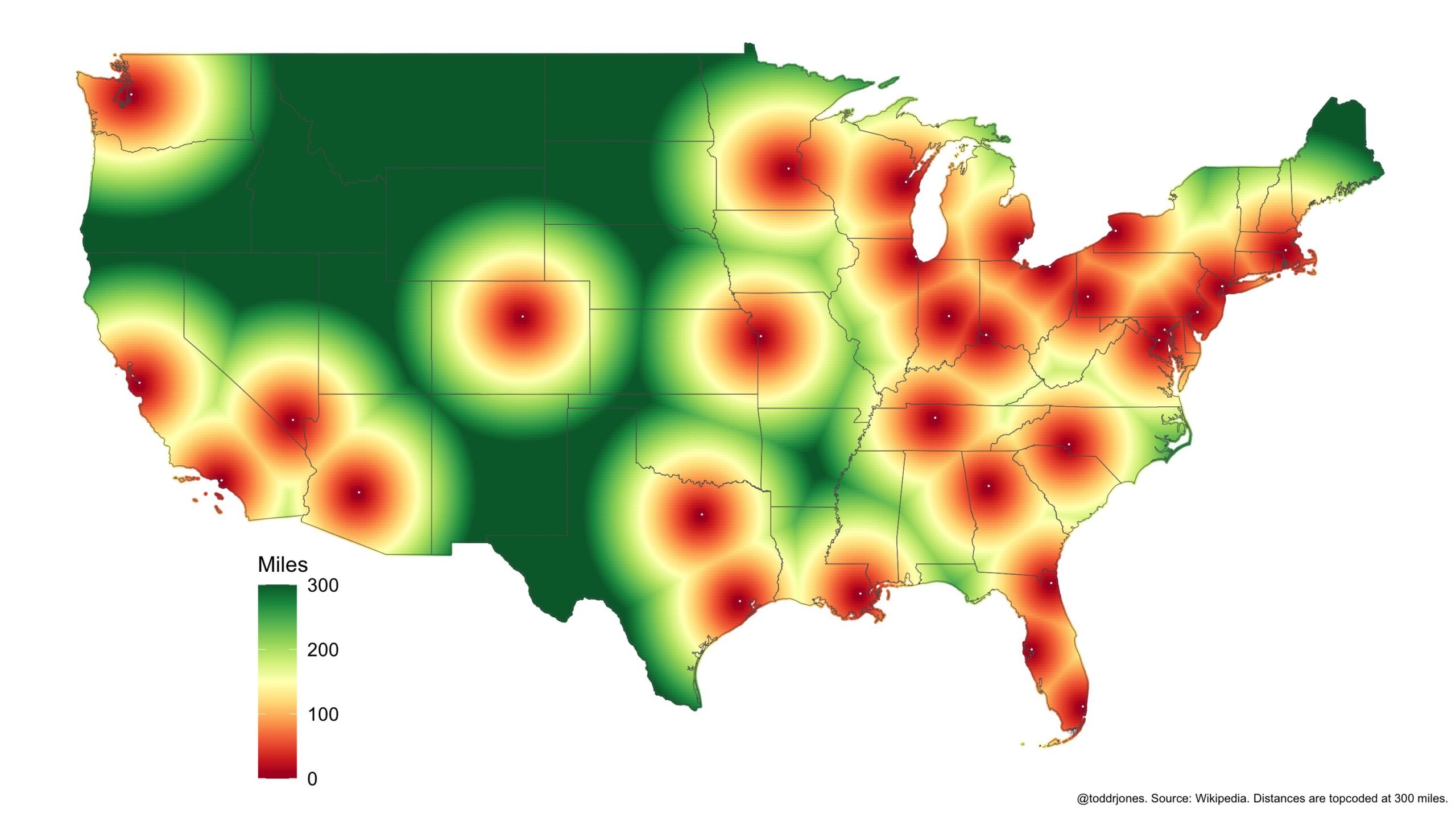 Distance to nearest NFL stadium