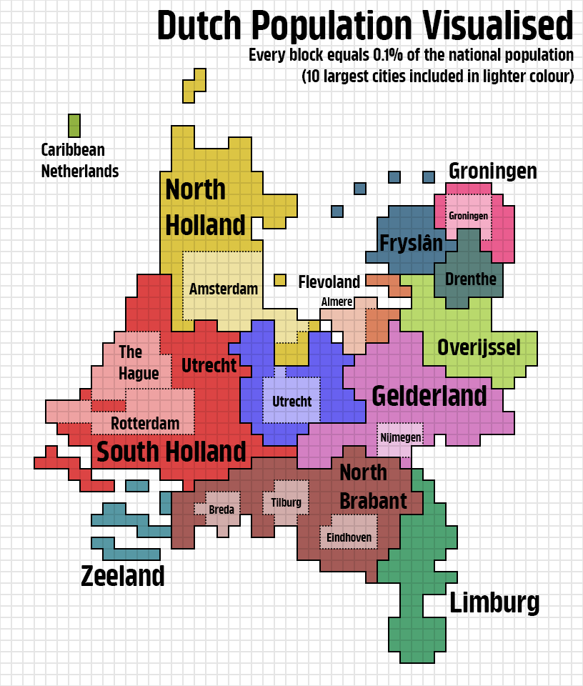 Population of The Netherlands Visualized