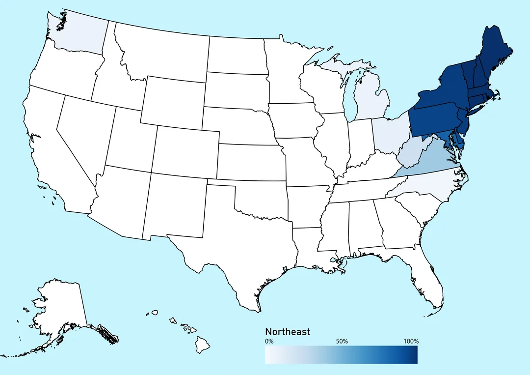 Where Redditors Think The Northeast Is