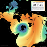 Spilhaus World Ocean Map Projection With Sea Surface Temp