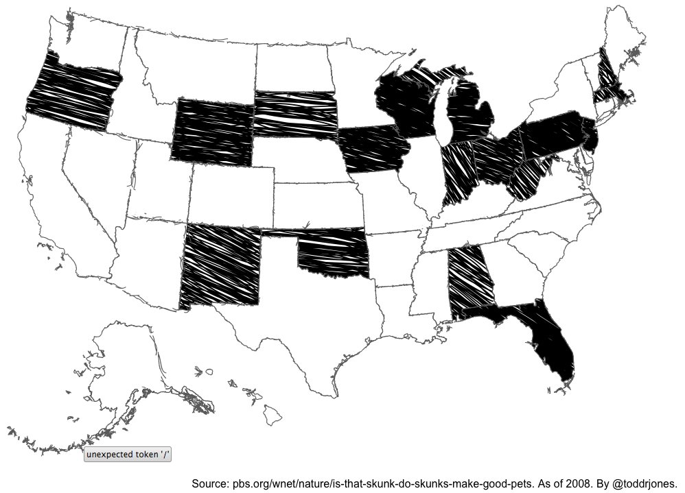 In the Black States It's Legal To Own An Skunk