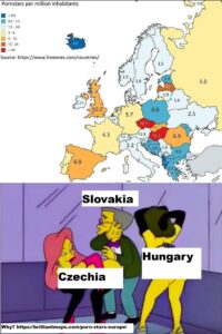 Porn Stars Per Million People In Europe - Brilliant Maps