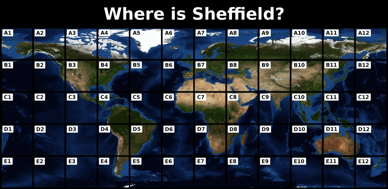 Where is Sheffield map quiz
