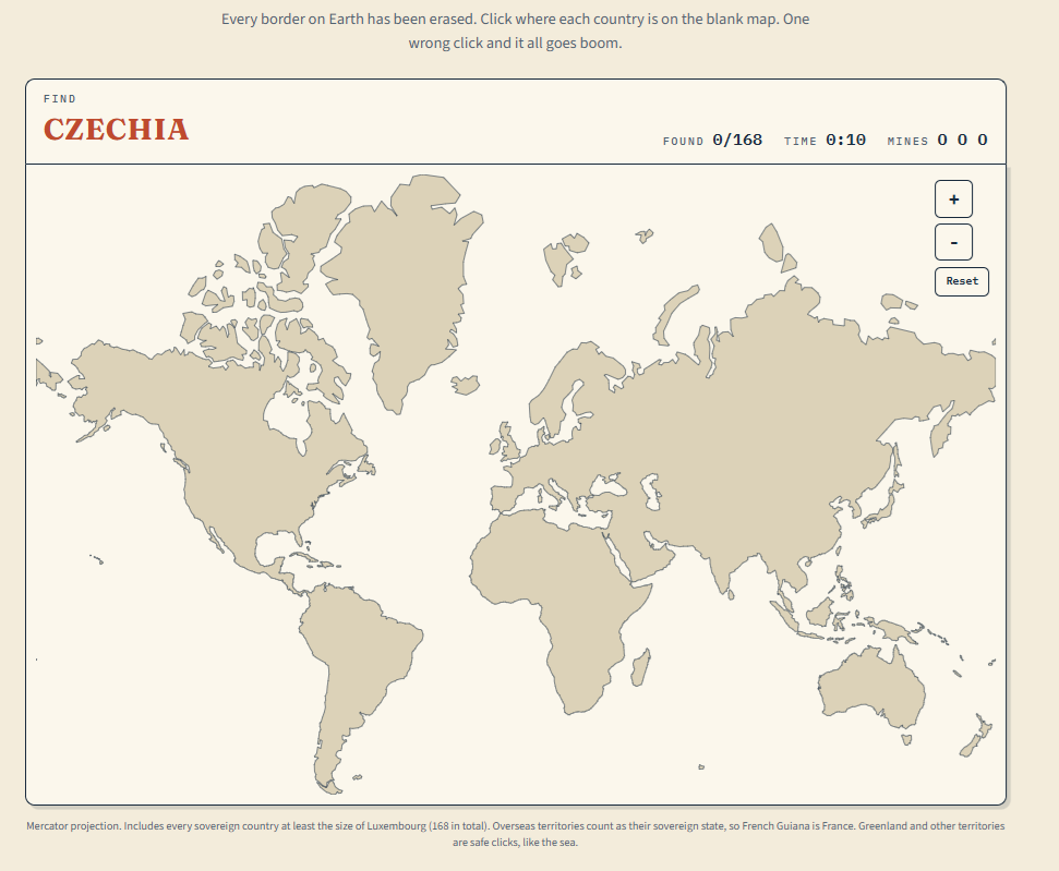 Brilliant Maps - Impossible Countries Of The World With No Borders Minefield Game